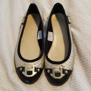 Hunter Gold Cap-toe Ballet Flats - limited edition